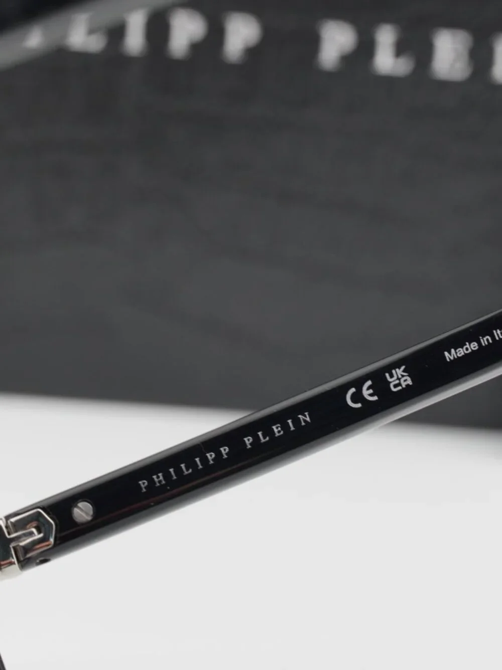 Philipp Plein SPP109M 0700 Aviator Sunglasses – Shiny Black/Grey